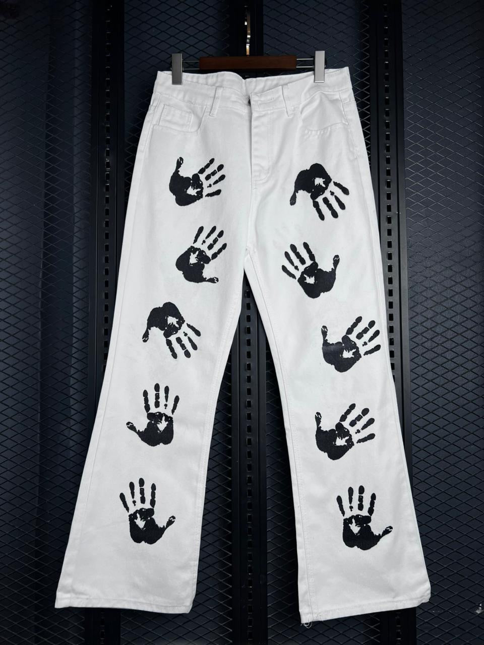 HANDPRINT GRAPHIC STREET JEANS