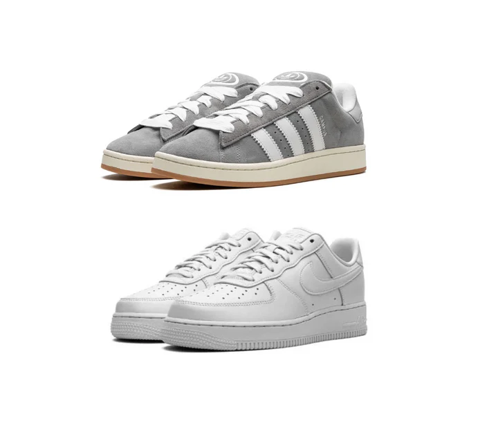 ADIDAS CAMPUS 00S GREY X NIKE AIR FORCE 1